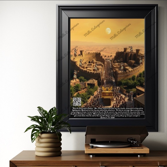 Vivid artistic depiction of the historic Conquest of Jericho, Christian Art! - Picture 3 of 3